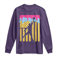 Basketball Ice Cream Drip American Flag Youth Players Long Sleeve Shirt