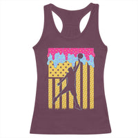 Basketball Ice Cream Drip American Flag Youth Players Racerback Tank Top