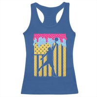 Basketball Ice Cream Drip American Flag Youth Players Racerback Tank Top
