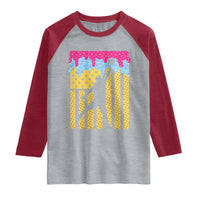 Basketball Ice Cream Drip American Flag Youth Players Raglan Shirt