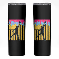Basketball Ice Cream Drip American Flag Youth Players Skinny Tumbler