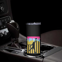 Basketball Ice Cream Drip American Flag Youth Players Skinny Tumbler