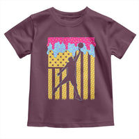 Basketball Ice Cream Drip American Flag Youth Players Toddler T Shirt