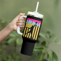 Basketball Ice Cream Drip American Flag Youth Players Tumbler With Handle