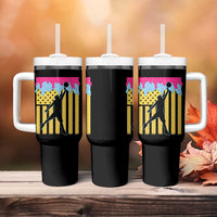 Basketball Ice Cream Drip American Flag Youth Players Tumbler With Handle