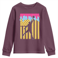 Basketball Ice Cream Drip American Flag Youth Players Youth Sweatshirt
