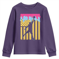 Basketball Ice Cream Drip American Flag Youth Players Youth Sweatshirt