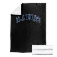 Illinois Sports Fan Vintage Bold Throwback IL State Throw Blanket