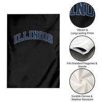 Illinois Sports Fan Vintage Bold Throwback IL State Garden Flag