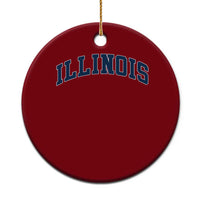 Illinois Sports Fan Vintage Bold Throwback IL State Ceramic Ornament