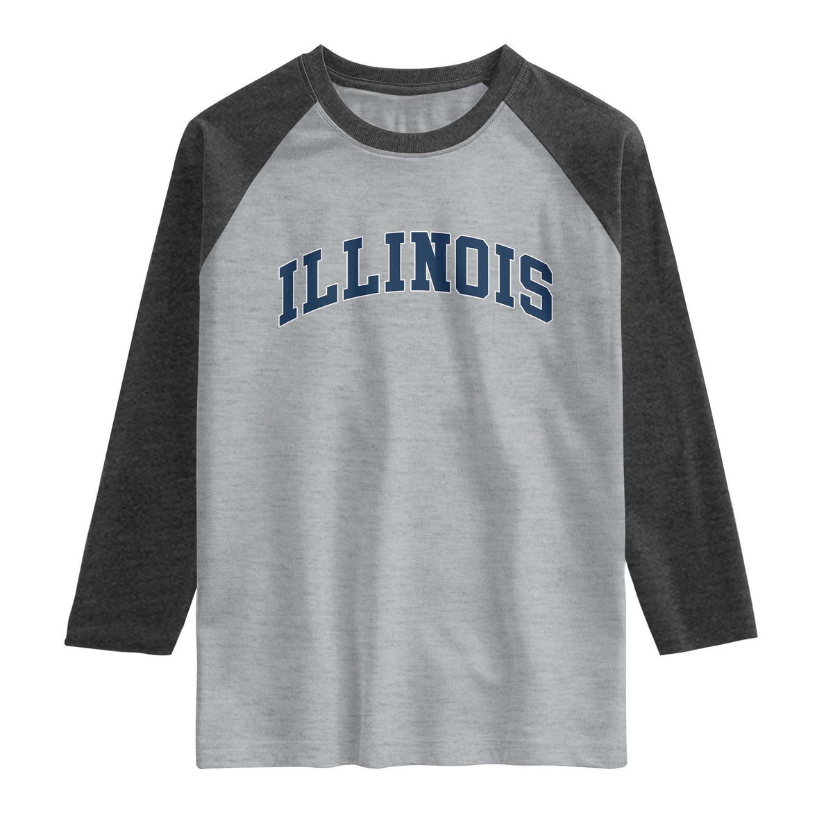 Illinois Sports Fan Vintage Bold Throwback IL State Raglan Shirt