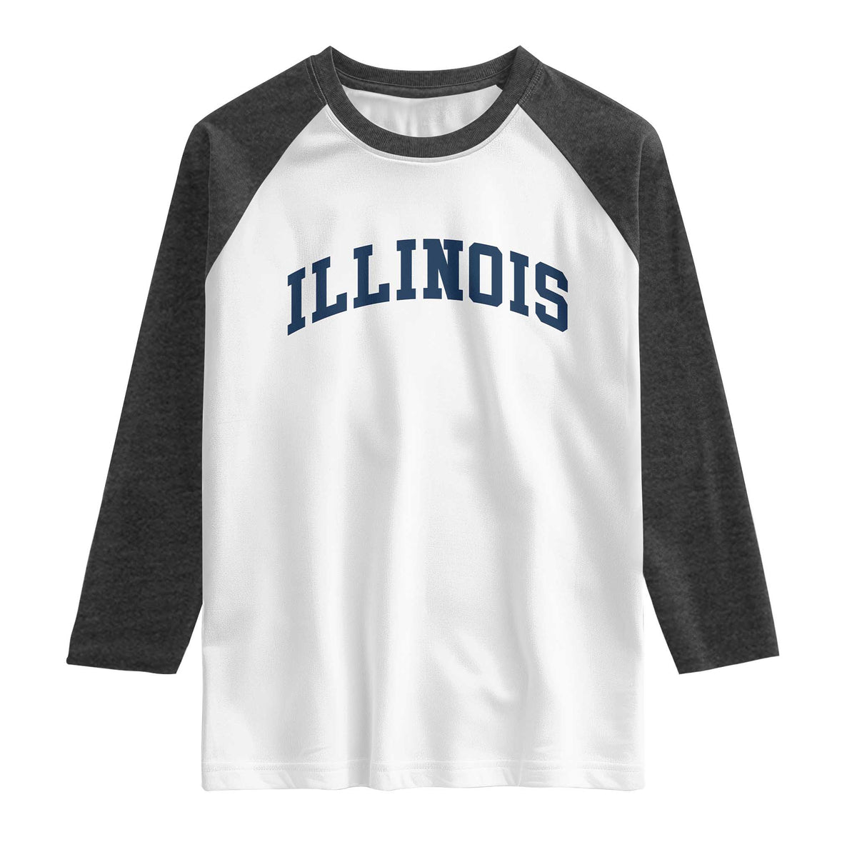 Illinois Sports Fan Vintage Bold Throwback IL State Raglan Shirt
