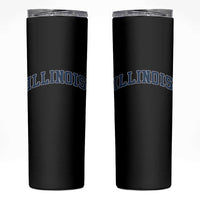 Illinois Sports Fan Vintage Bold Throwback IL State Skinny Tumbler