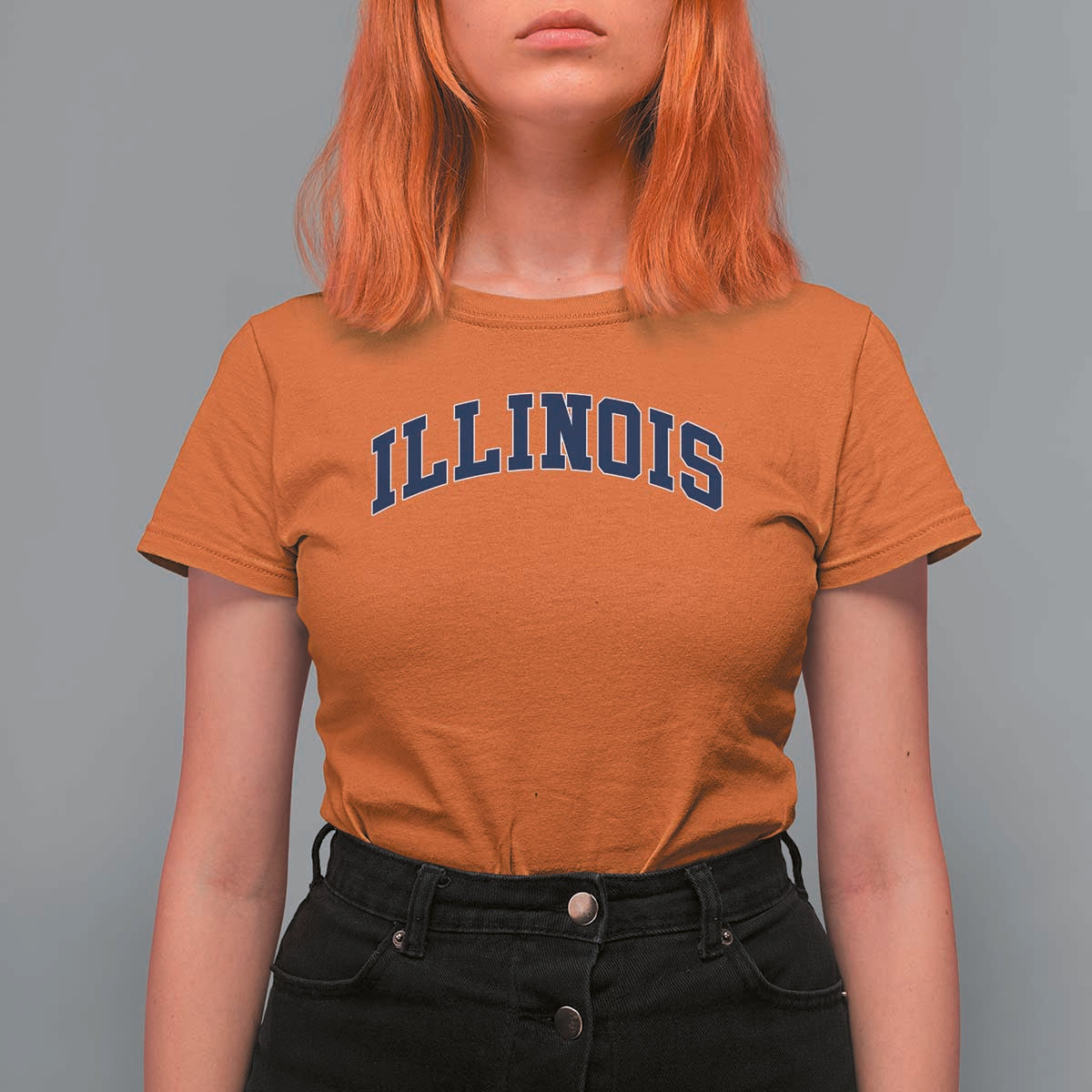 Illinois Sports Fan Vintage Bold Throwback IL State T Shirt For Women