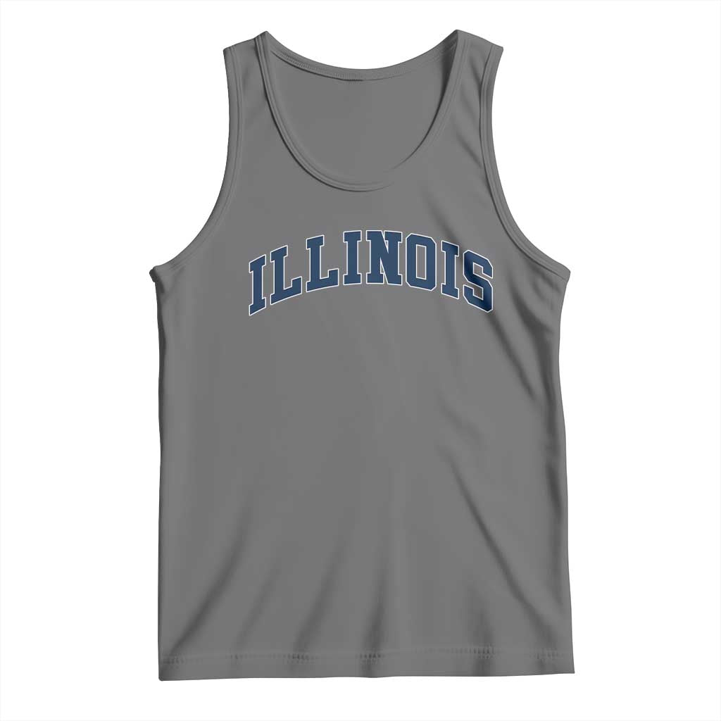 Illinois Sports Fan Vintage Bold Throwback IL State Tank Top