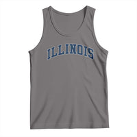 Illinois Sports Fan Vintage Bold Throwback IL State Tank Top
