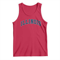 Illinois Sports Fan Vintage Bold Throwback IL State Tank Top