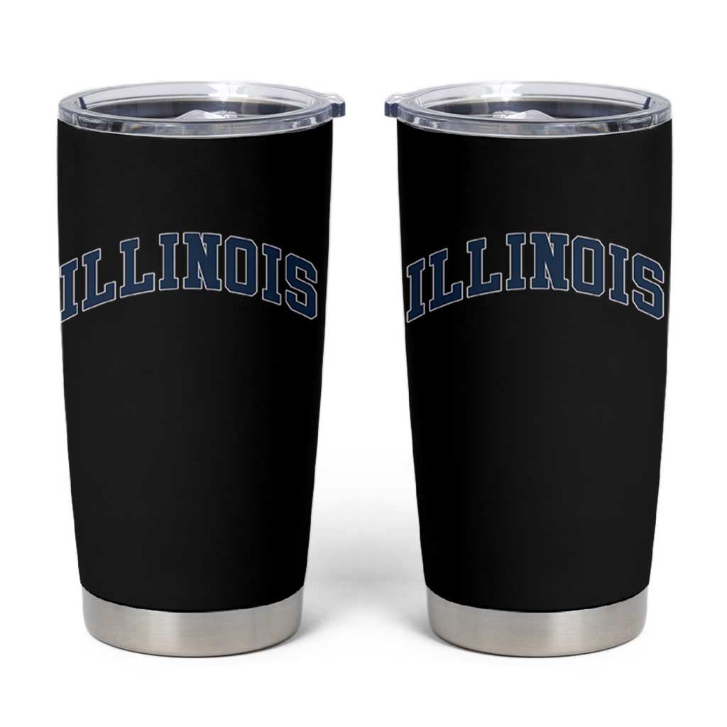 Illinois Sports Fan Vintage Bold Throwback IL State Tumbler Cup