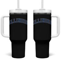 Illinois Sports Fan Vintage Bold Throwback IL State Tumbler With Handle