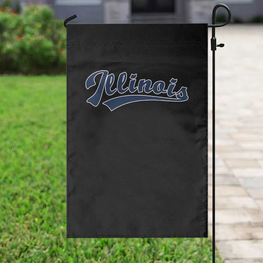 Illinois Varsity Script Classic Sports Jersey Style Garden Flag