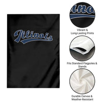 Illinois Varsity Script Classic Sports Jersey Style Garden Flag