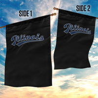 Illinois Varsity Script Classic Sports Jersey Style Garden Flag