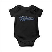 Illinois Varsity Script Classic Sports Jersey Style Baby Onesie