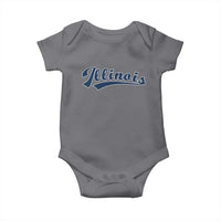 Illinois Varsity Script Classic Sports Jersey Style Baby Onesie