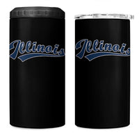 Illinois Varsity Script Classic Sports Jersey Style 4 in 1 Can Cooler Tumbler