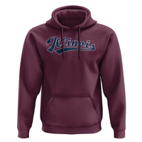 Illinois Varsity Script Classic Sports Jersey Style Hoodie