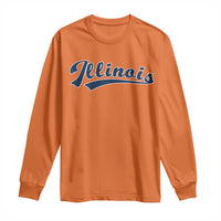Illinois Varsity Script Classic Sports Jersey Style Long Sleeve Shirt