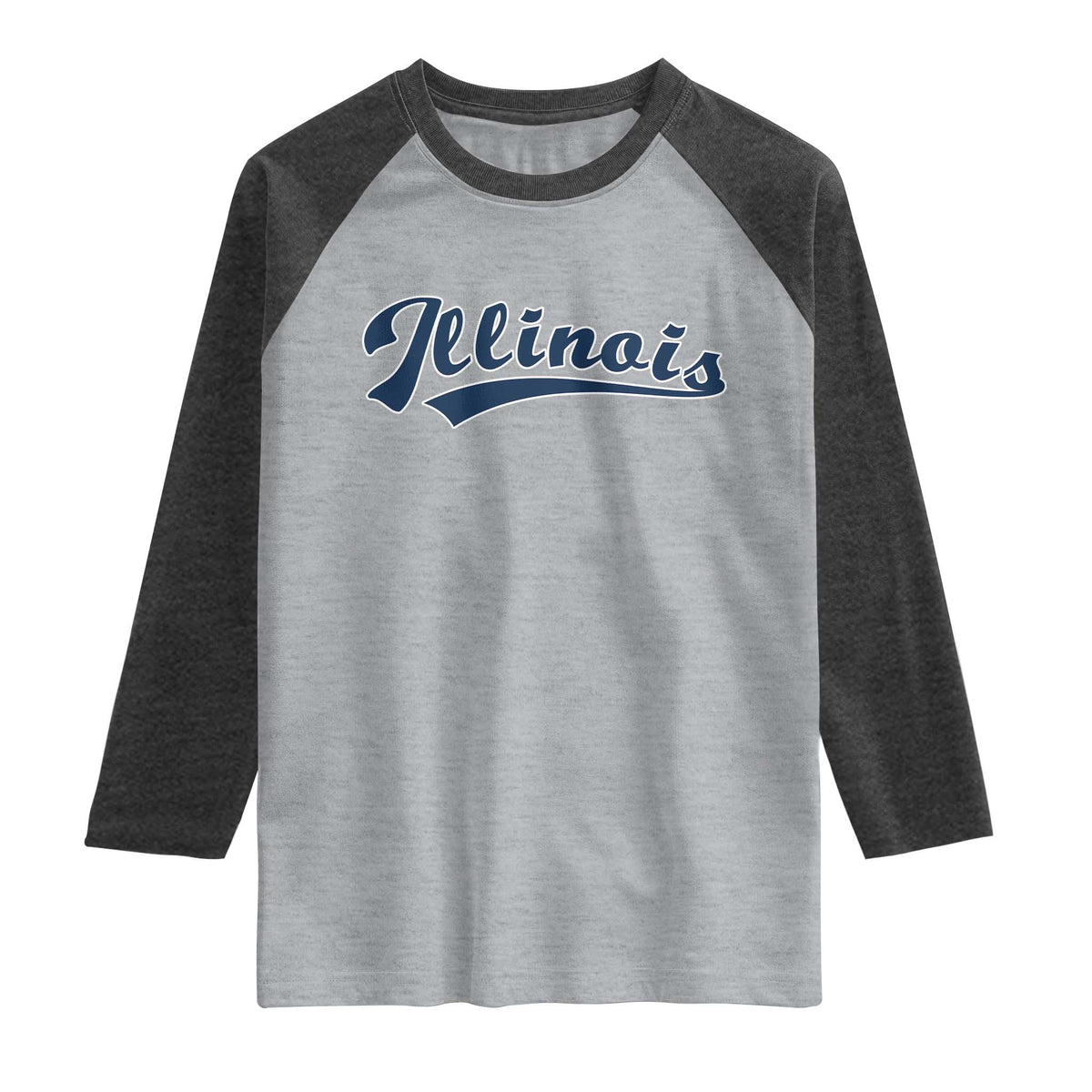 Illinois Varsity Script Classic Sports Jersey Style Raglan Shirt