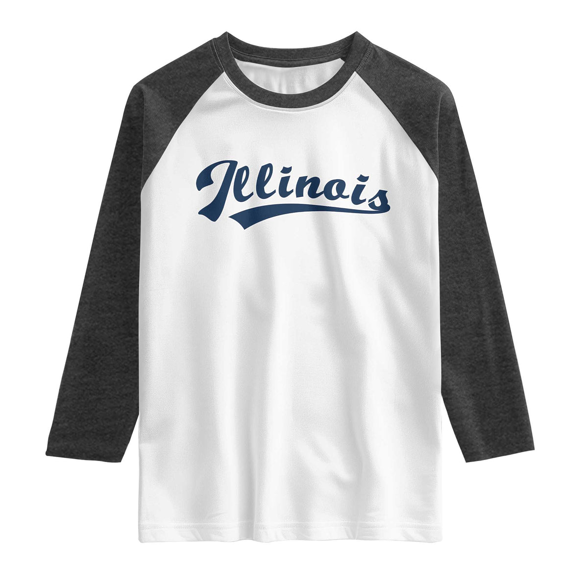 Illinois Varsity Script Classic Sports Jersey Style Raglan Shirt