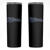 Illinois Varsity Script Classic Sports Jersey Style Skinny Tumbler