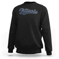 Illinois Varsity Script Classic Sports Jersey Style Sweatshirt