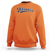 Illinois Varsity Script Classic Sports Jersey Style Sweatshirt