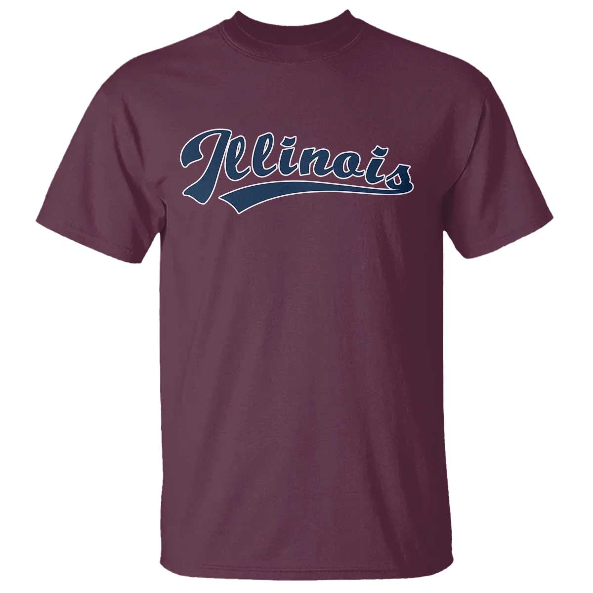Illinois Varsity Script Classic Sports Jersey Style T Shirt