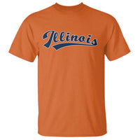 Illinois Varsity Script Classic Sports Jersey Style T Shirt