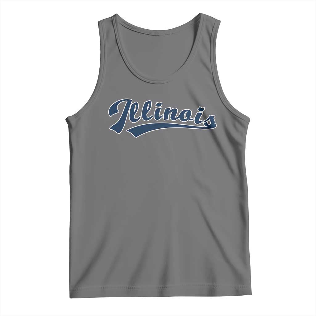 Illinois Varsity Script Classic Sports Jersey Style Tank Top