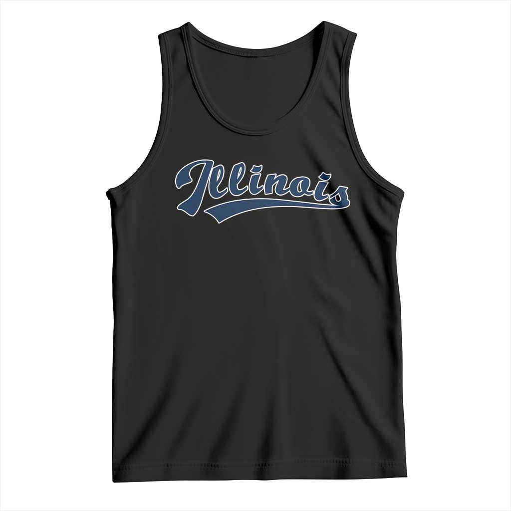 Illinois Varsity Script Classic Sports Jersey Style Tank Top
