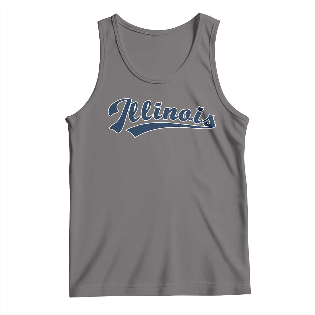 Illinois Varsity Script Classic Sports Jersey Style Tank Top