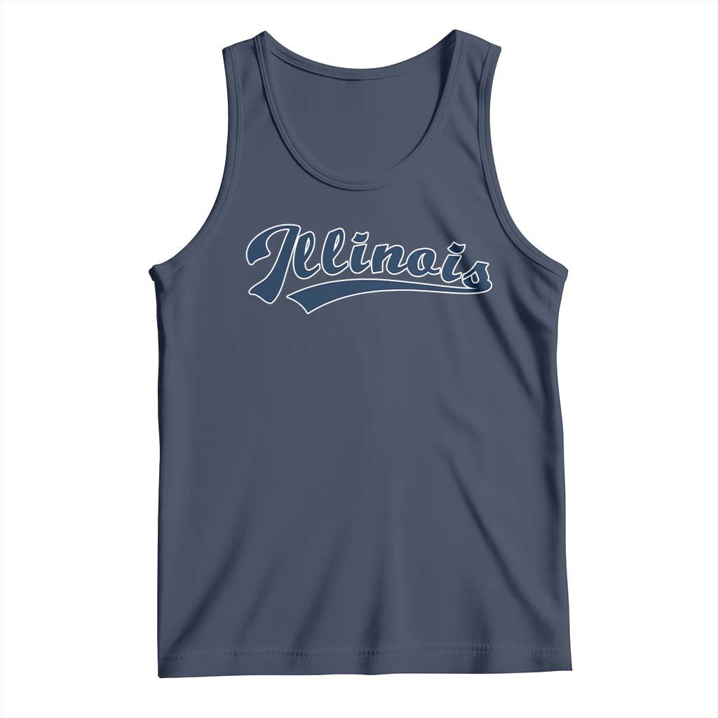Illinois Varsity Script Classic Sports Jersey Style Tank Top