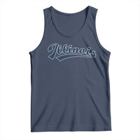 Illinois Varsity Script Classic Sports Jersey Style Tank Top