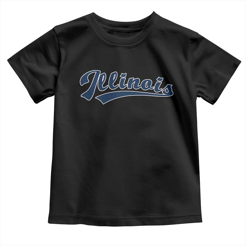 Illinois Varsity Script Classic Sports Jersey Style Toddler T Shirt