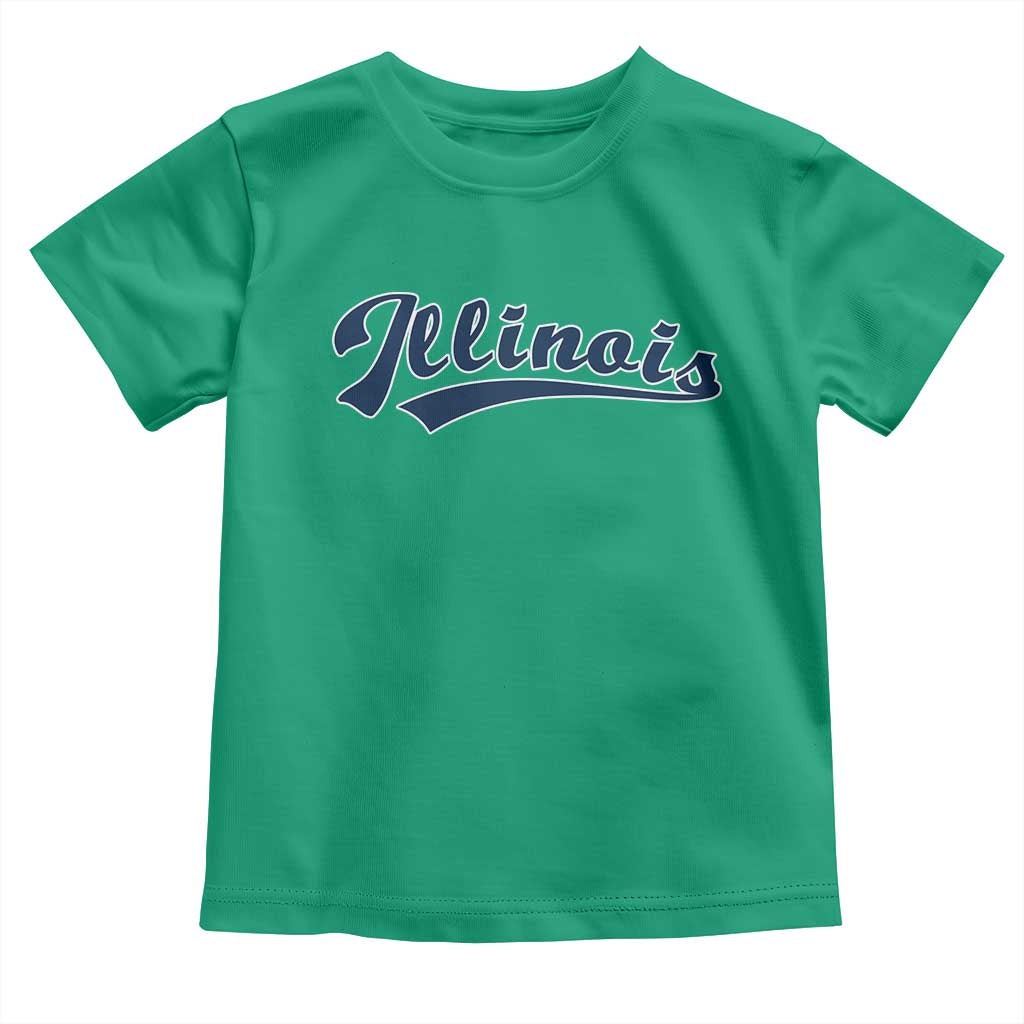 Illinois Varsity Script Classic Sports Jersey Style Toddler T Shirt