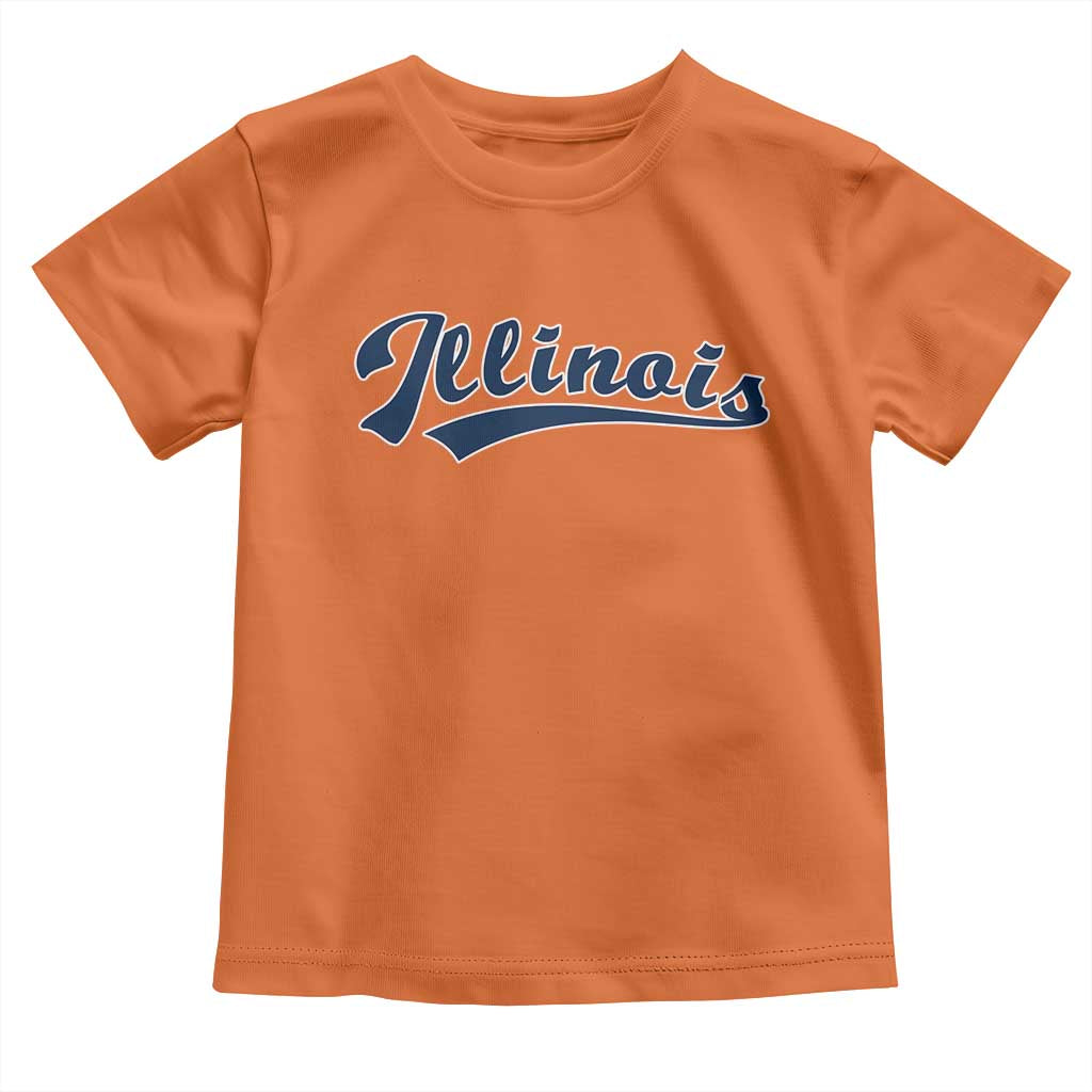 Illinois Varsity Script Classic Sports Jersey Style Toddler T Shirt