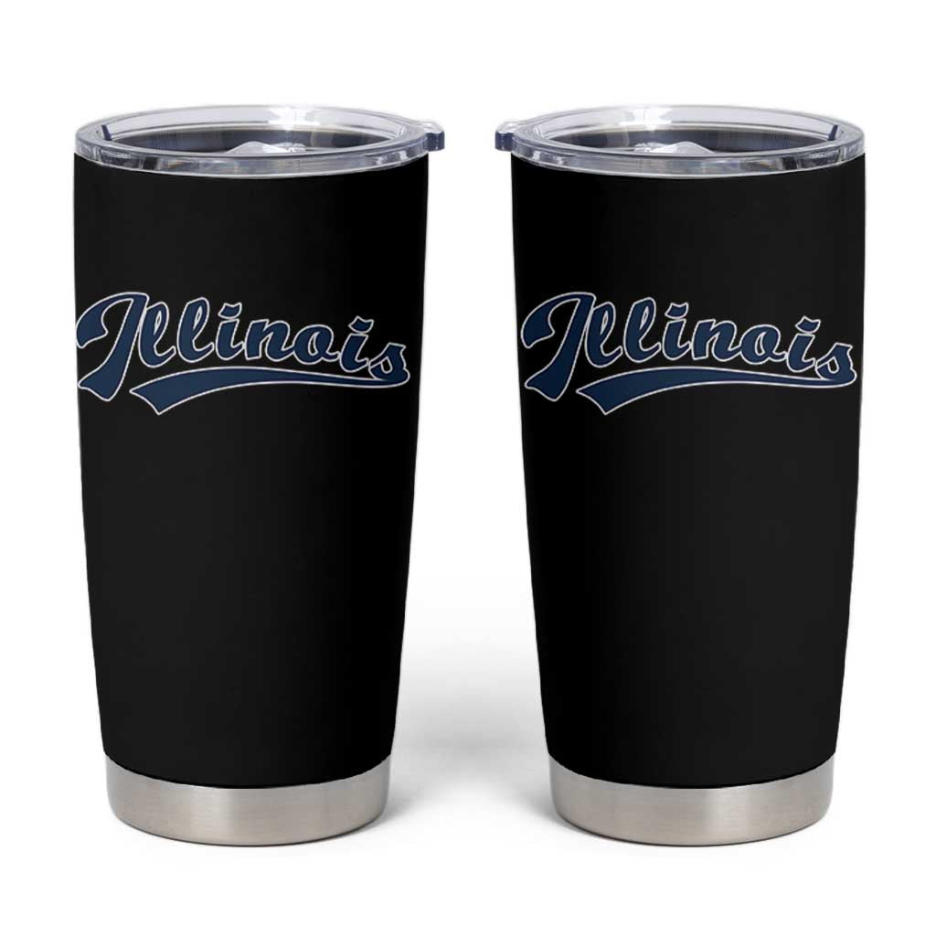 Illinois Varsity Script Classic Sports Jersey Style Tumbler Cup