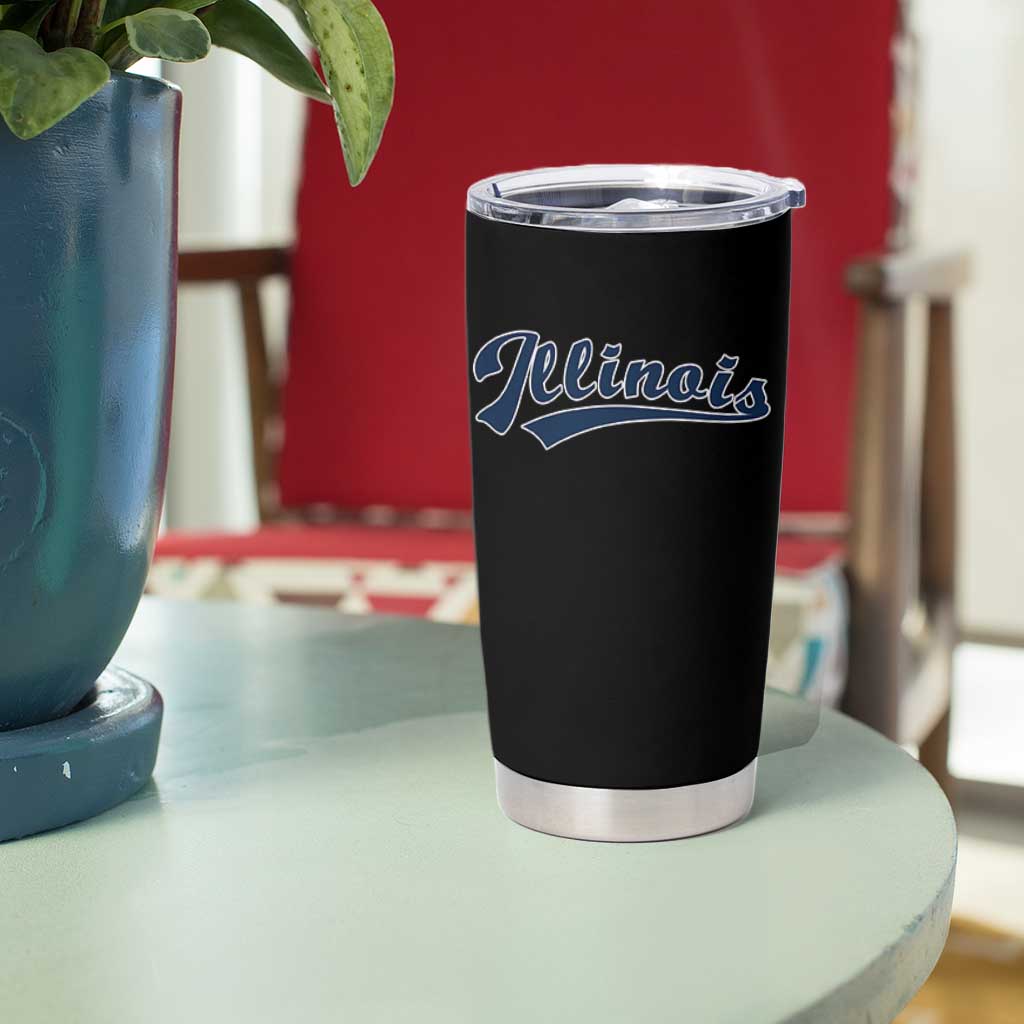 Illinois Varsity Script Classic Sports Jersey Style Tumbler Cup