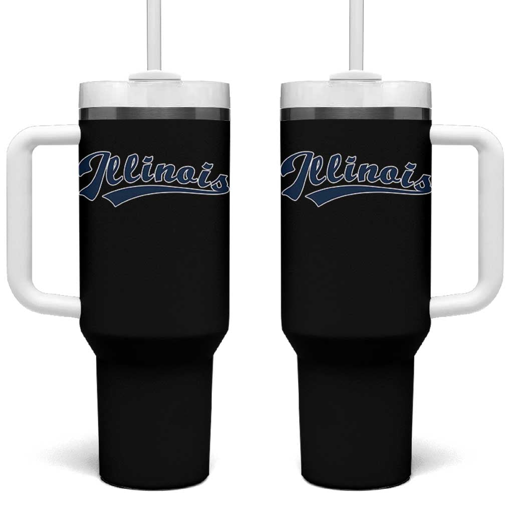 Illinois Varsity Script Classic Sports Jersey Style Tumbler With Handle