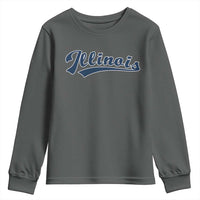 Illinois Varsity Script Classic Sports Jersey Style Youth Sweatshirt